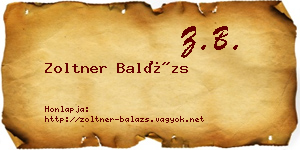 Zoltner Balázs névjegykártya